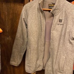 WOMEN'S HEATED FULL-ZIP FLEECE JACKET WITH RECHARGABLE BATTERY